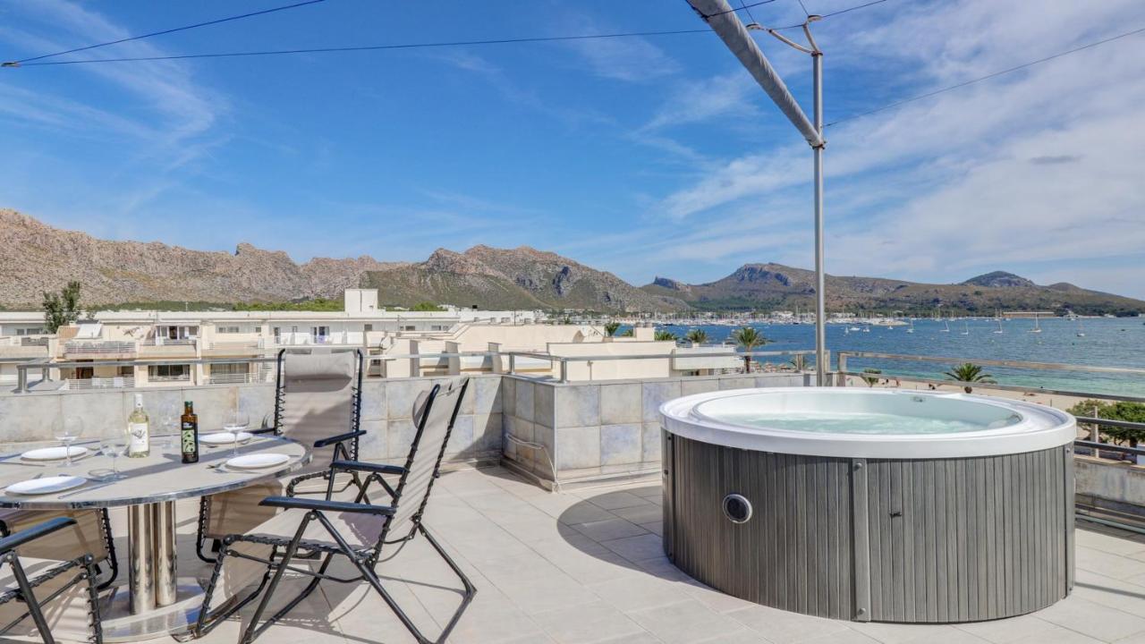 Seaside Oasis: Beachfront 2br With Jacuzzi Terrace Apartment Port de Pollenca
